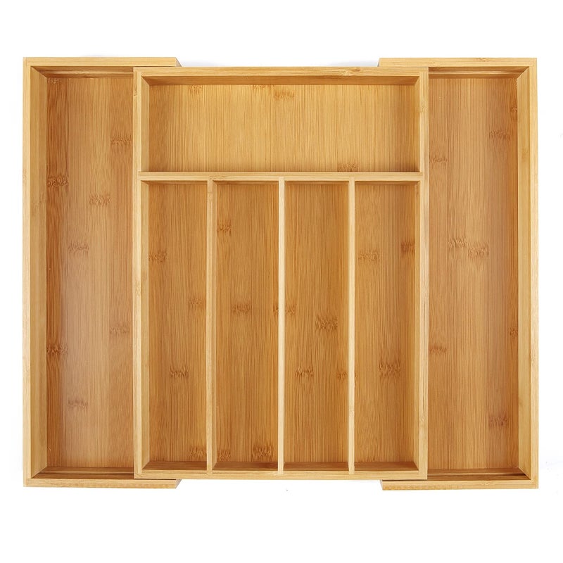 Utoplike Bamboo Cutlery Tray Silverware  Drawer Dividers for Kitchen Utensils  Flatware Tray Drawer Insert for knives  Gadgets and Garage Tools  Office Supplies - Image 1